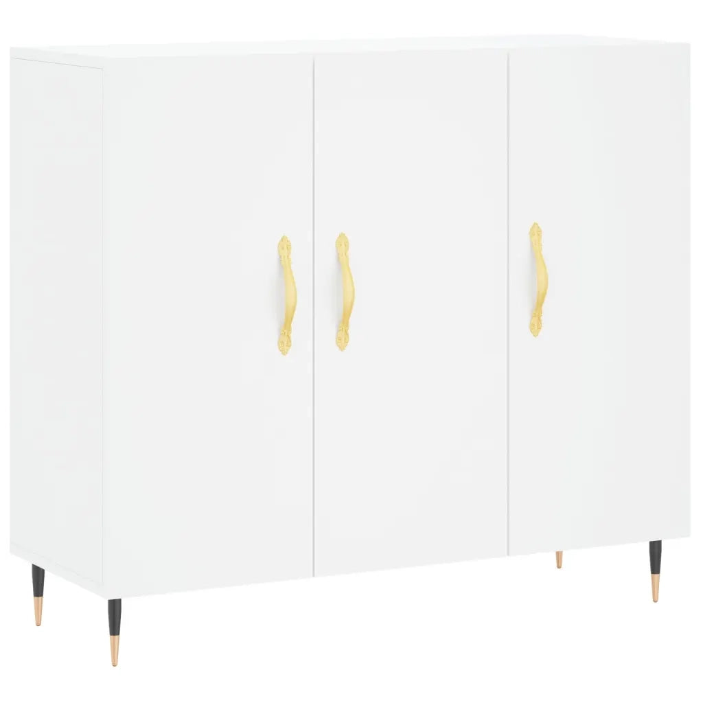 vidaXL Credenza Bianca 90x34x80 cm in Legno Multistrato