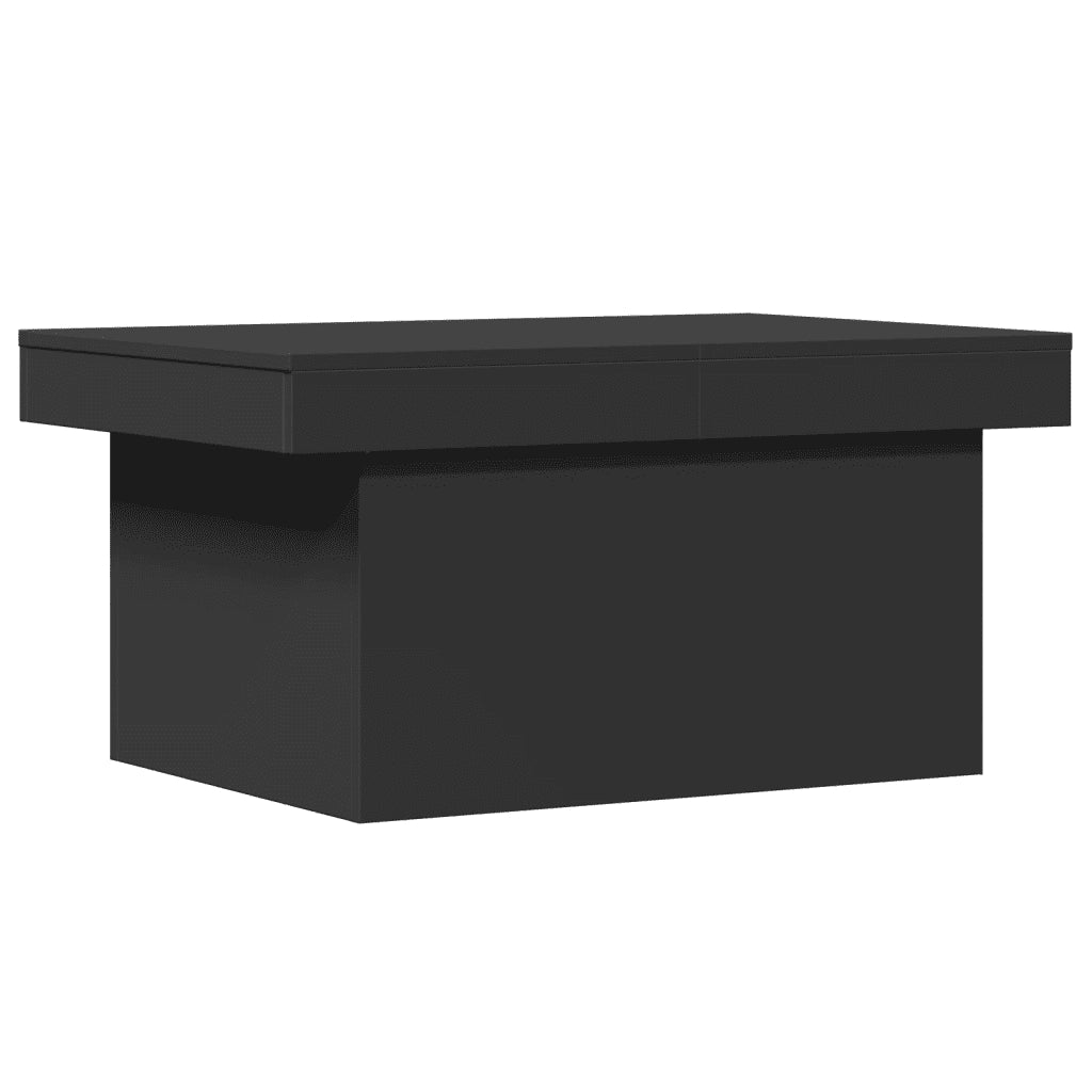 Tavolino da Salotto Nero 80x55x40 cm in Legno Multistrato 840864