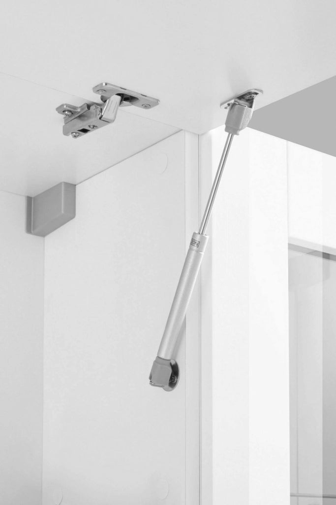 Parete attrezzata da Amel, Made in Italy, Porta TV, Set salotto moderno, cm 260x30h180, Bianco lucido