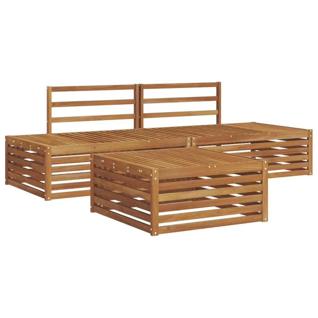 Set di divani da esterno-Sofa da giardino 3 Pezzo Naturale