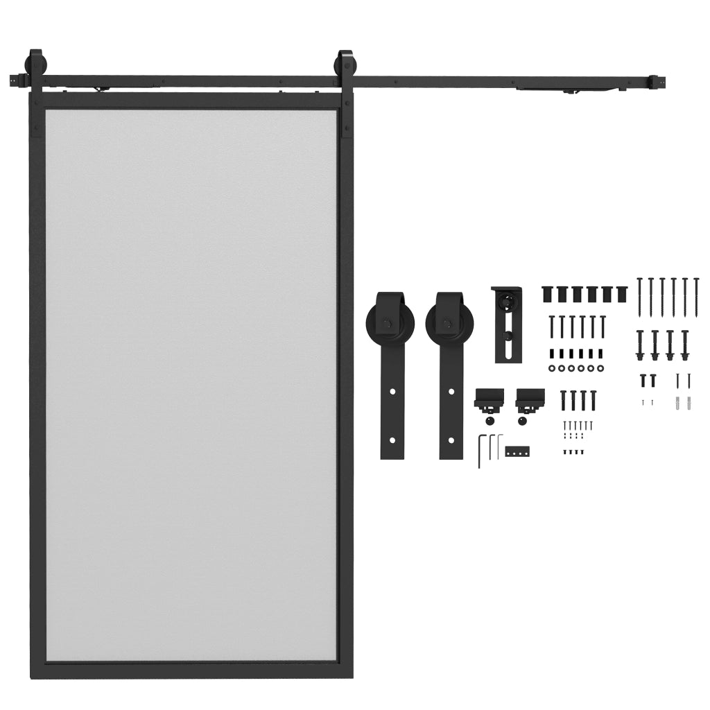 Sistema Porte Scorrevoli ¨C zephmum ¨C 244cm Acciaio Nero