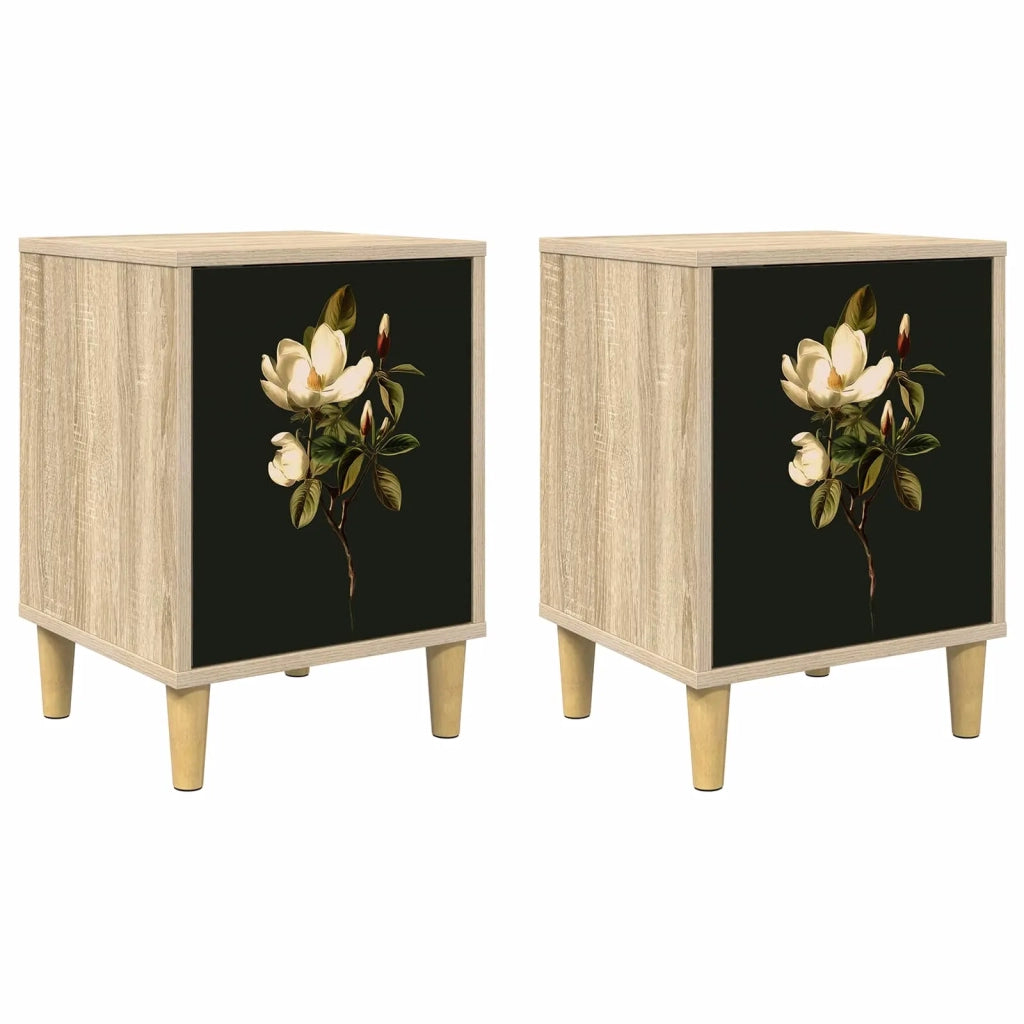 Armadio da Notte BREMEN 2 pz Rovere Sonoma 36 x 33 x 50 cm 8007226