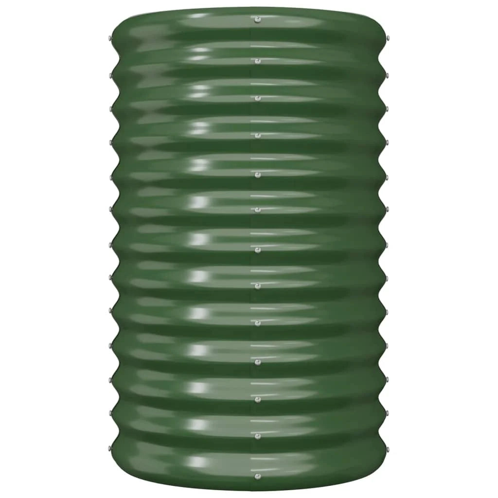 Fioriera rialzata per piante e fiori adatta per terrazze e giardini in acciaio verniciato a polvere 40 x 40 x 68 cm verde 02_0038575