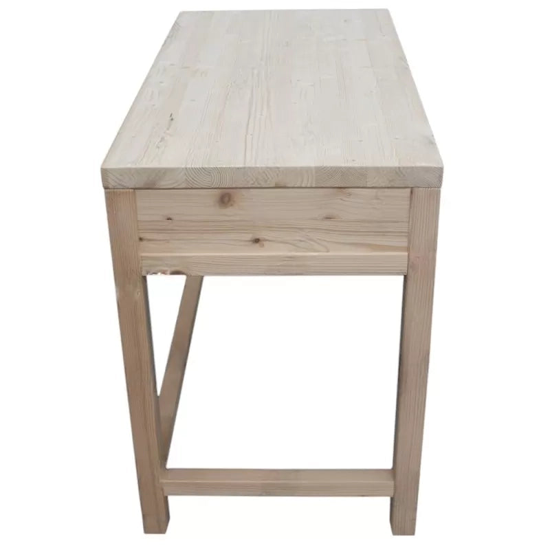 Scrivania 2 cassetti in legno massello abete grezzo l.110 p.55 h.80 (3319) - Mobili 2G