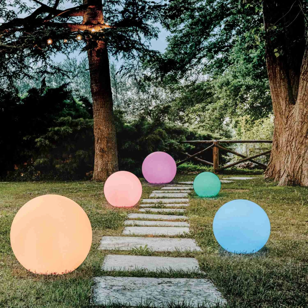 Lampada sfera luminosa da giardino Ø 40 cm Luce Multicolor con Batteria mod. Hoop
