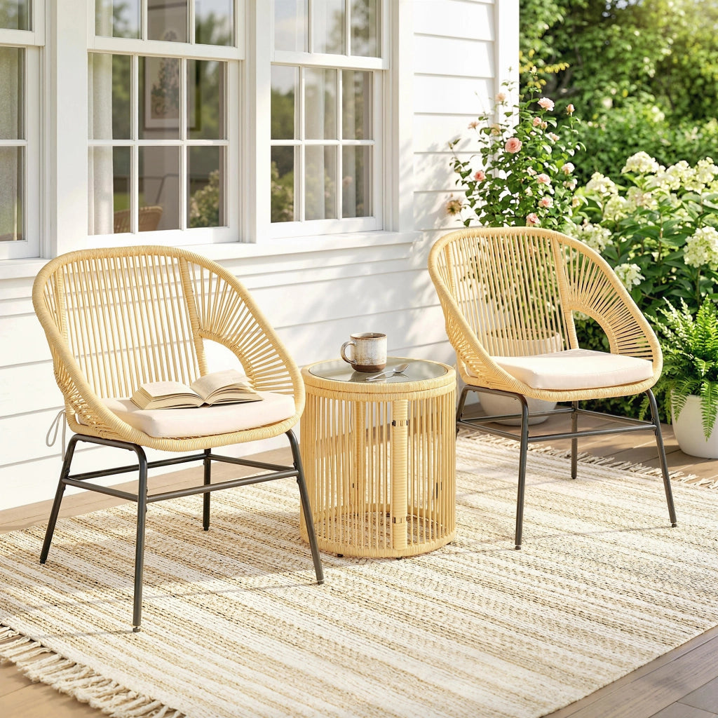 Divano angolare 3 posti ¨C zephmum ¨C beige, cuscini amovibili, con tavolo in vetro
