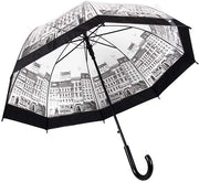 Ombrello Transparante - Grande Ombrello Vetrato - Ripiegabile - Manubrio Ergonomico - Leggero - Ideale per Matrimoni