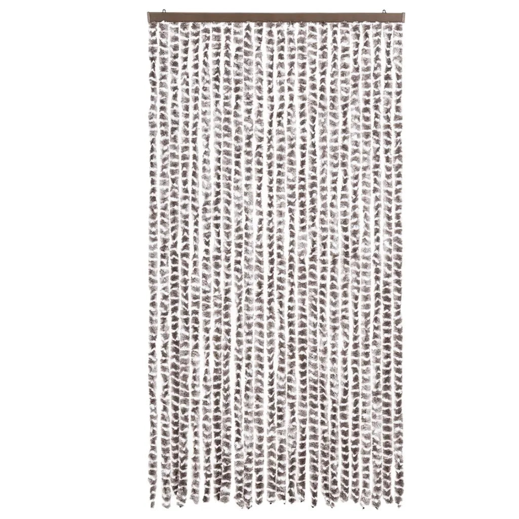Tenda Antimosche Tortora e Bianca 100x200 cm in Ciniglia CFW7851490