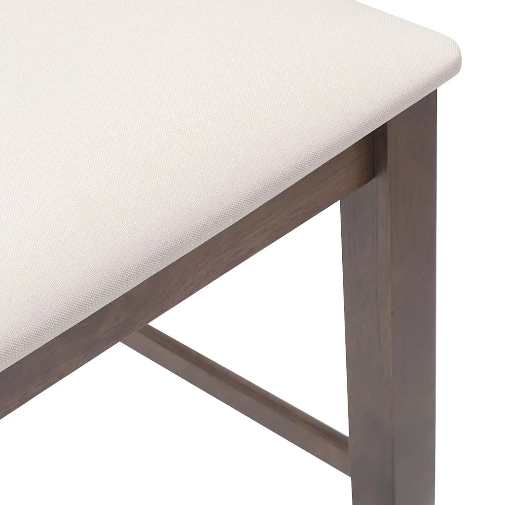 Sgabelli da Bar con Cuscini 2pz Marrone Legno Massello di Hevea 4102568