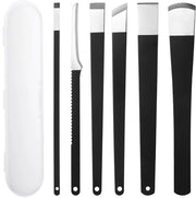 Set di manicure e pedicure 6 pezzi - Rimozione calli - Raschietto unghie - Scabelliera - Kit per cura delle mani e piedi - Acciaio inossidabile