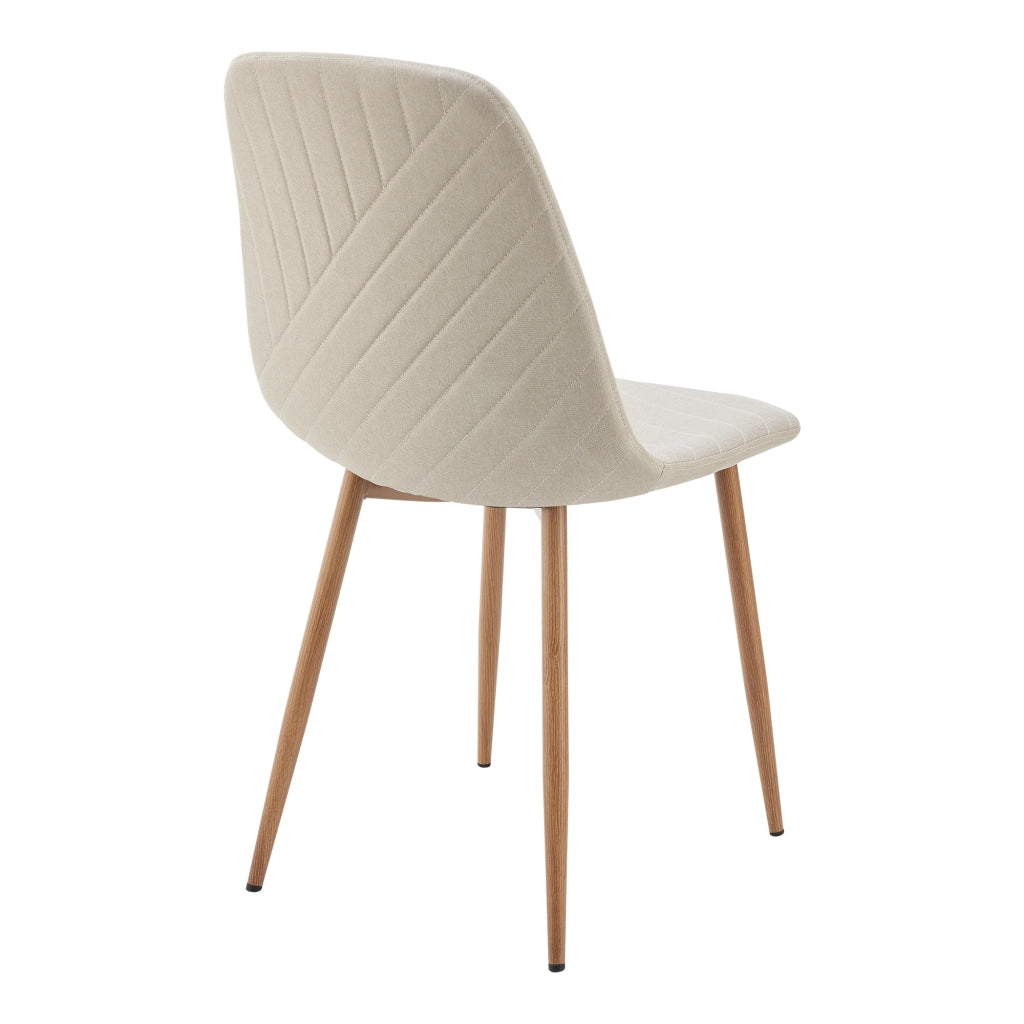 Set Köfering 4 Sedie da Sala Pranzo con Cuciture Decorative - Beige [en.casa]