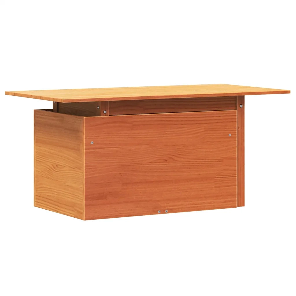 Tavolino da Giardino-Tavolo da Esterno Marrone Cera 100x50x75cm Legno Massello Pino