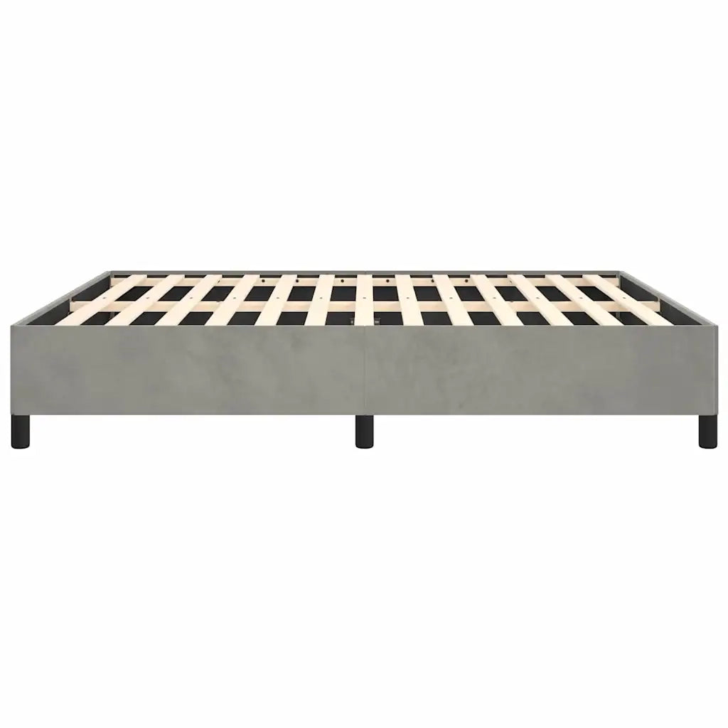 Struttura letto senza Materasso Grigio Chiaro California King Velluto 347363