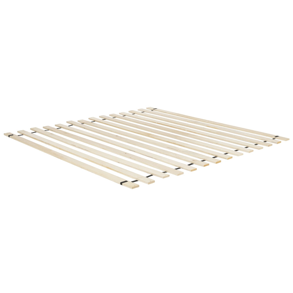 Letto a doghe in tessuto poliestere beige imbottito 160 x 200 cm Design classico tradizionale
