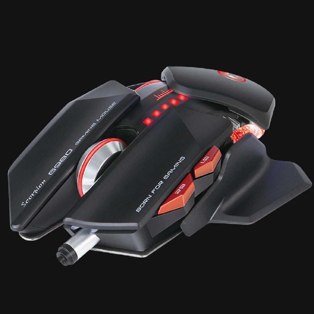 Trade Shop - Marvo Scorpion G980 Gaming Mouse Wireless 6000dpi Luminoso 6 Tasti Programmabili -