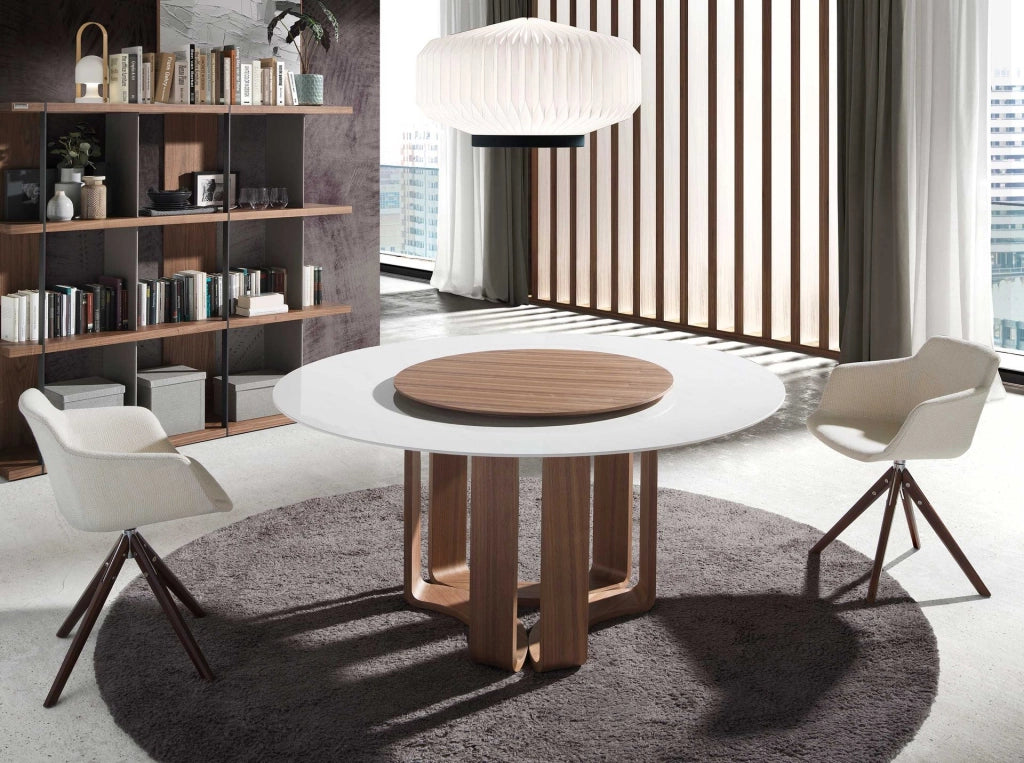 Sedia girevole in tessuto beige