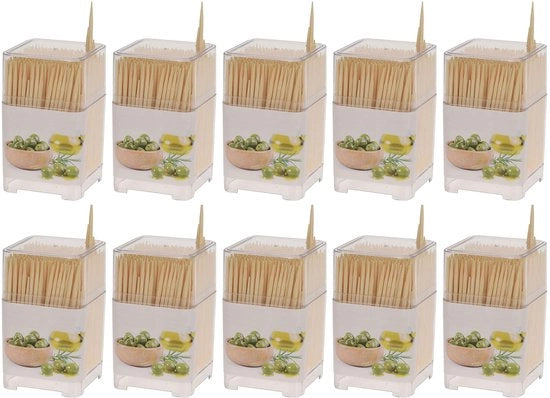 Stuzzicadenti in legno non trattato - 450 pezzi - Duraturo - Ideali per snack o giochi - Ecocompatibile - Set di stuzzicadenti