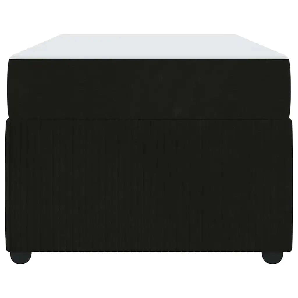 Struttura del letto con materasso Nero 100 x 200 cm Tessuto