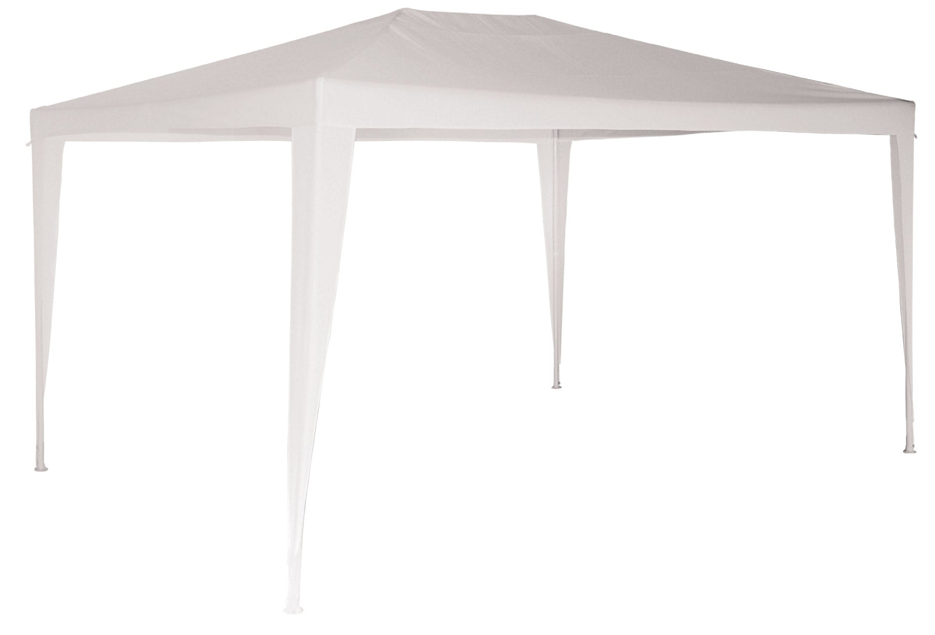Gazebo da Giardino 3x4m in Metallo Copertura in Plastica Morel Parasole Bianco