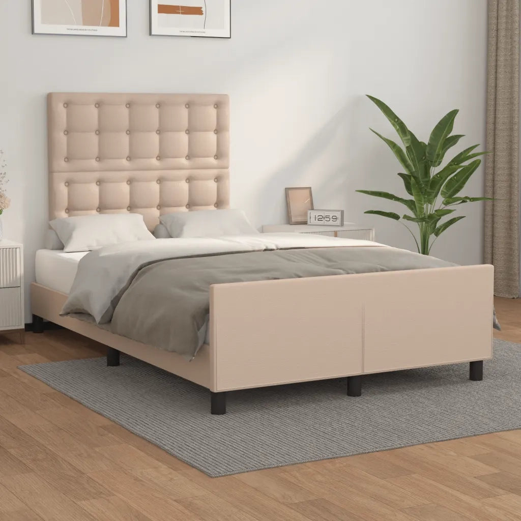 Giroletto senza Materasso-Struttura Letto Cappuccino 120x190 cm in Similpelle 257512
