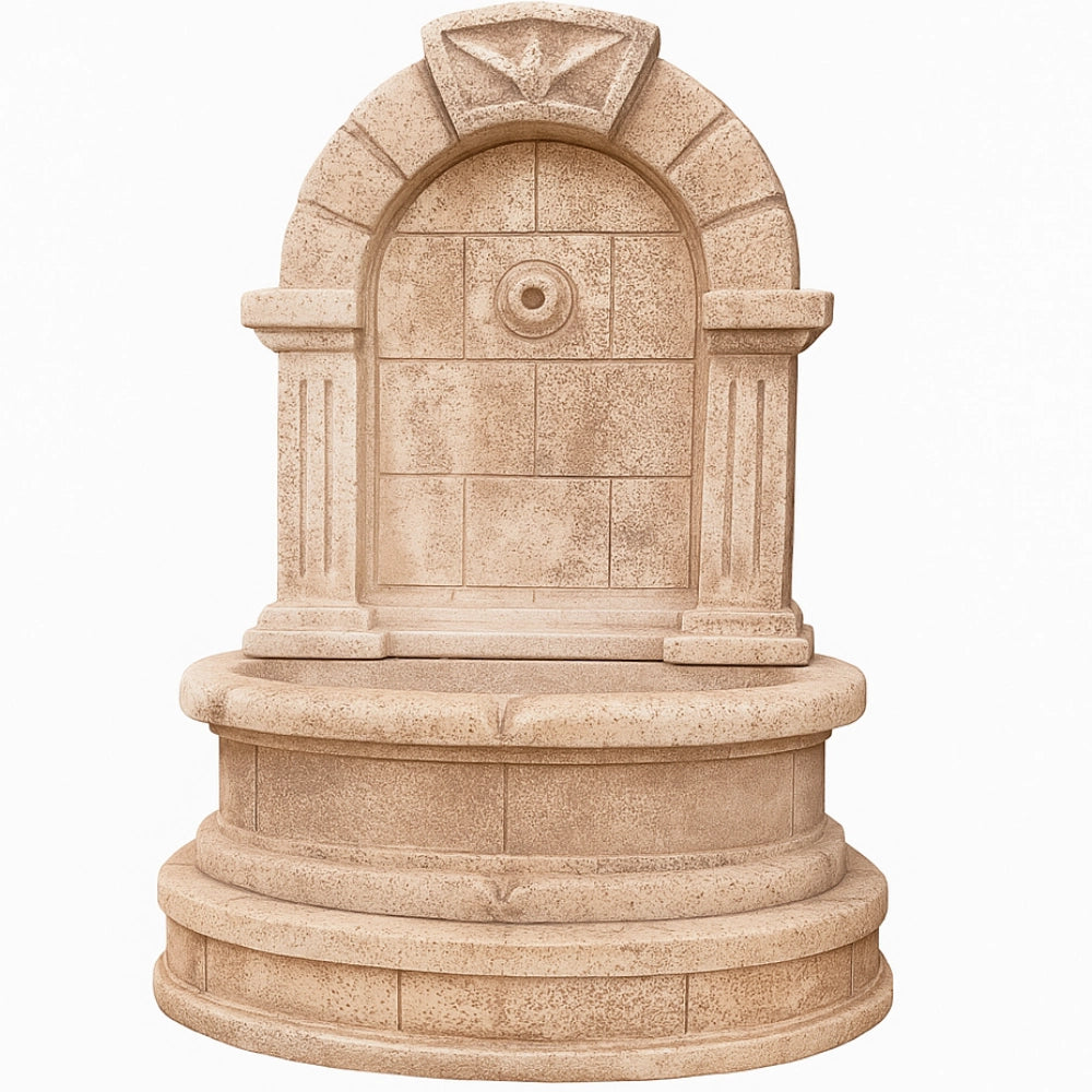 Fontana spagnola decorativa modello terra h120xl80xp45 cemento effetto pietra