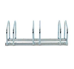 Rastrelliera Porta Biciclette 3 Posti 70,5x33x27 cm Tubi in Acciaio