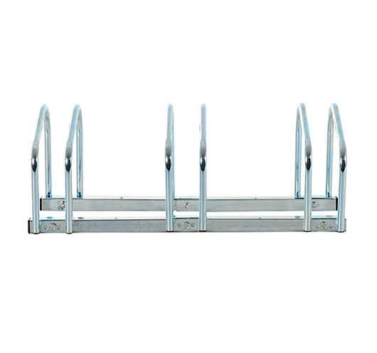 Rastrelliera Porta Biciclette 3 Posti 70,5x33x27 cm Tubi in Acciaio