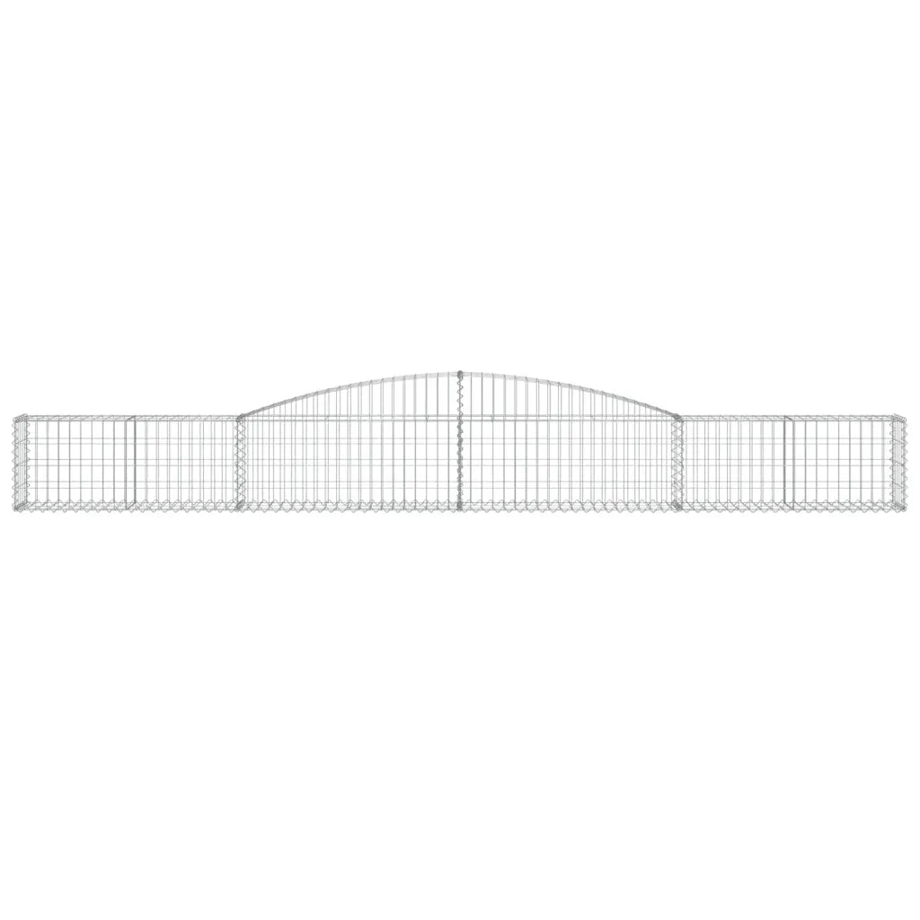 Cesti Gabbioni ad Arco 4 pz 400x30x40/60 cm Ferro Zincato 3146829