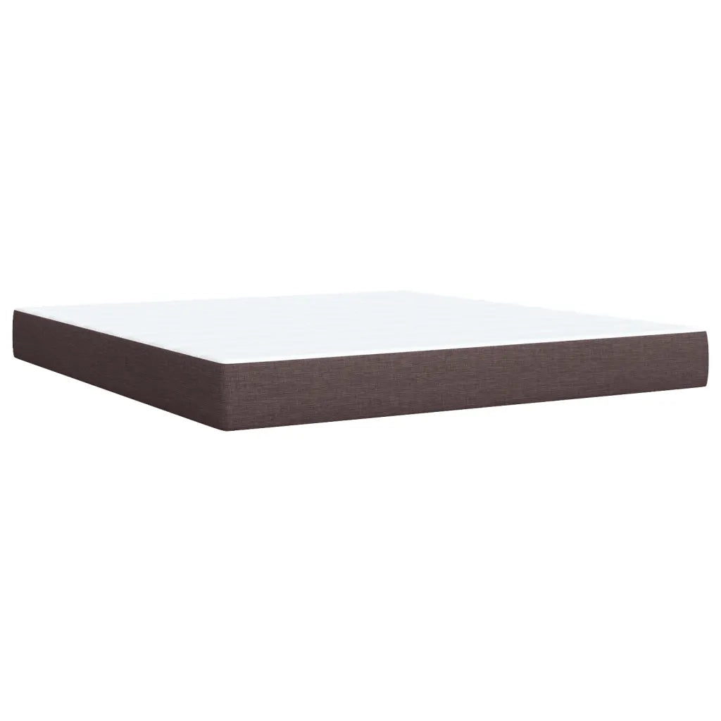 Giroletto a Molle con Materasso Marrone Scuro 180x200cm Tessuto 3290577