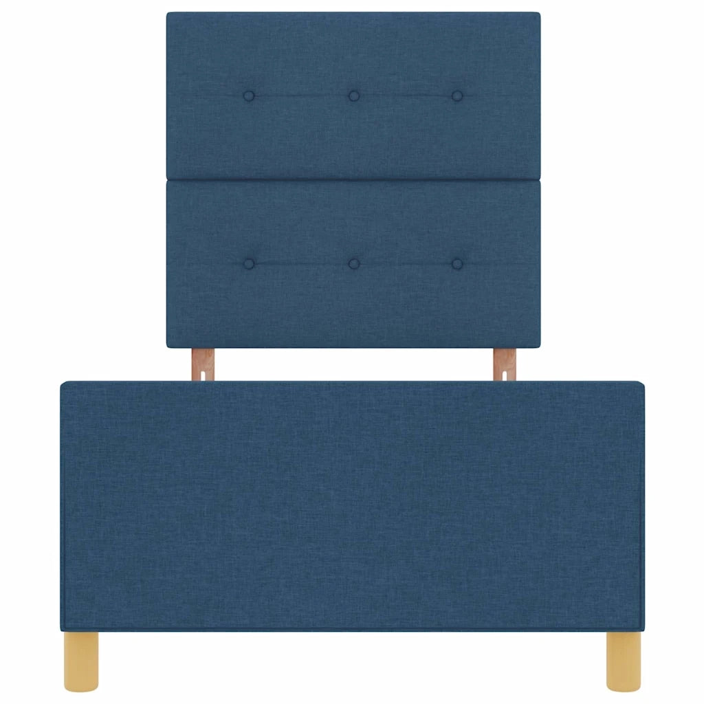 Struttura del letto con testiera-Giroletto Blu 100 x 200 cm Tessuto 968546