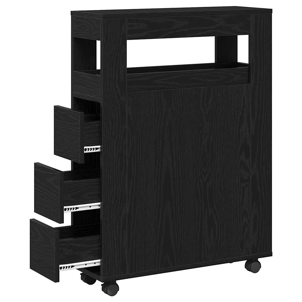 Set di mobili per il bagno Rovere Nero 65 x 23 x 87 cm 869072