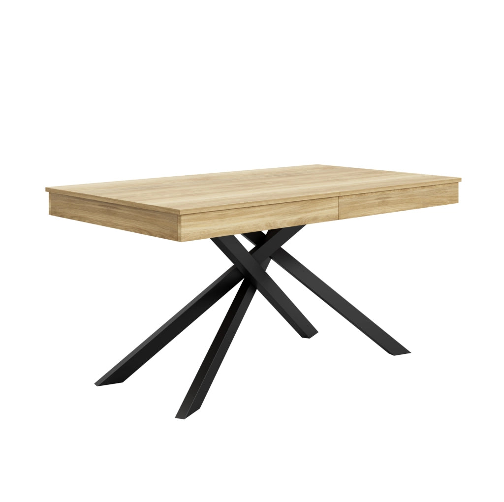 Tavolo da pranzo allungabile 140-180 cm; MDF; rovere
