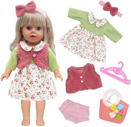 Abbigliamento per bambole adatto per 36-43 cm - Gonne/abiti/cappelli - Pigiamini/shorts - Materiale premium - Design unico - Outfit per bambole