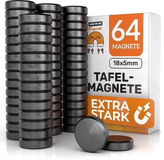 Magnetite per Scritte Bianche - 18x5mm Grossi Magnetici per Tavole Magnetiche - Magnetici Resistenti alla Corrosione - Magnetici con Forma Sferica - Magnetici di Alta Qualità per Tavole Bianche