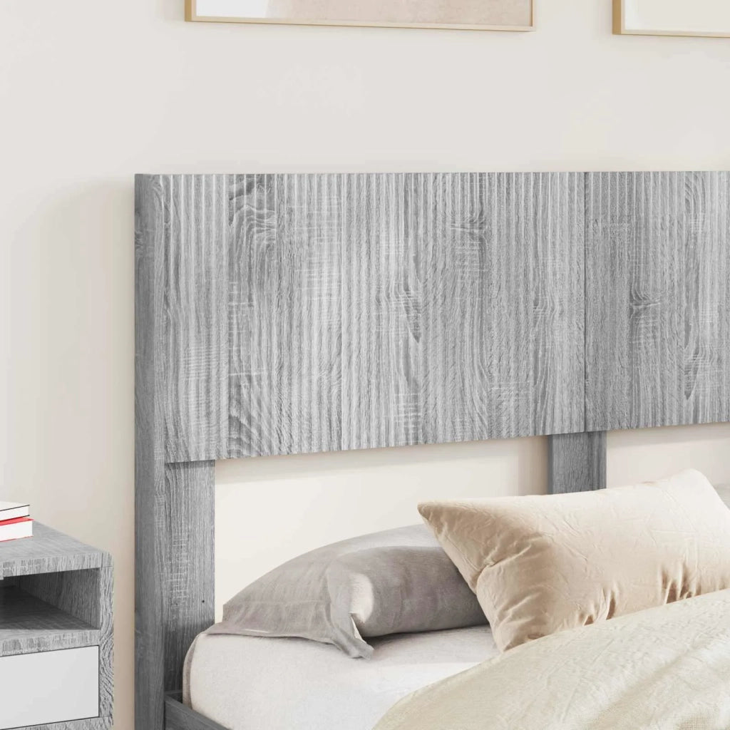 Struttura del letto con stoccaggio e testata-Giroletto con contenitore Sonoma grigio 694861