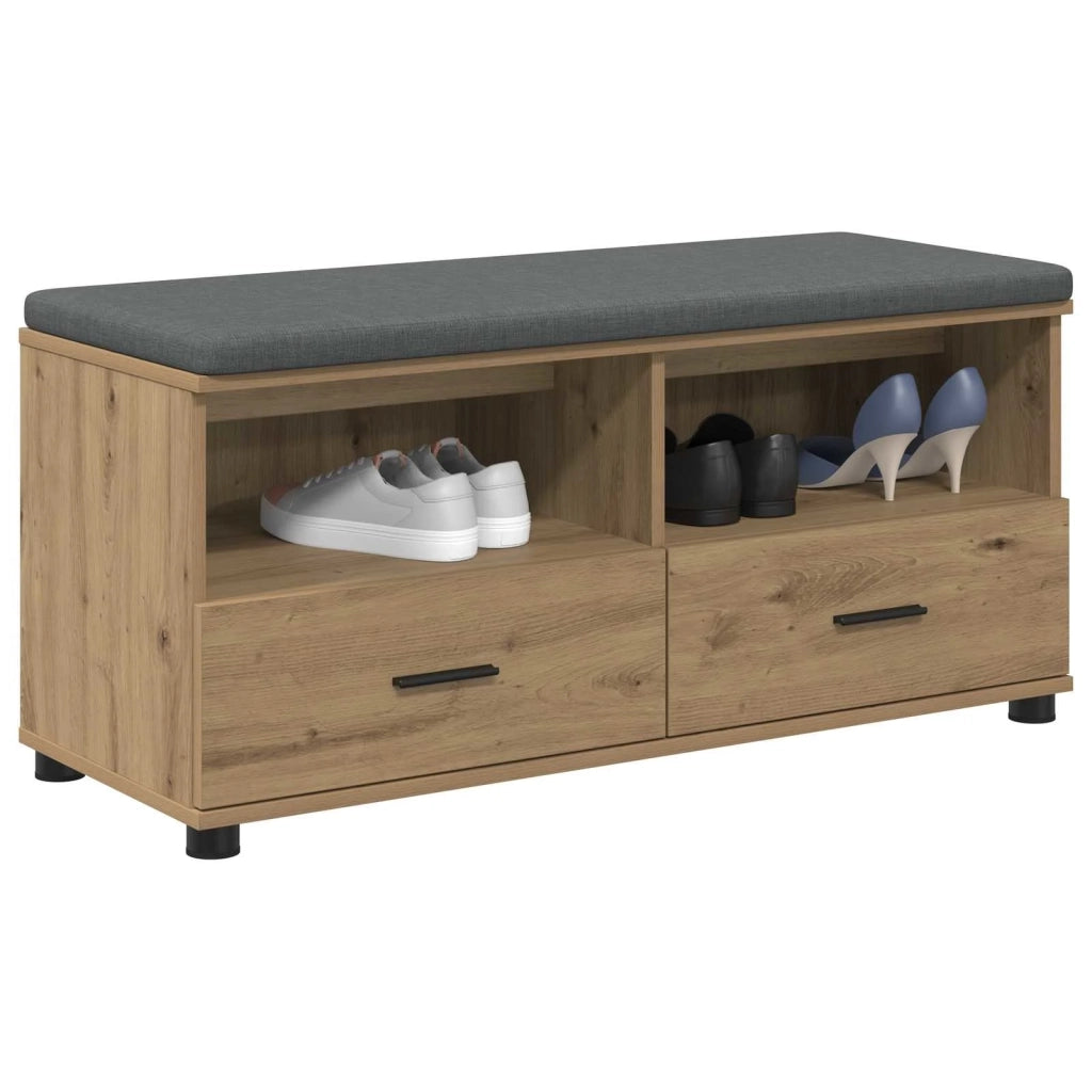 Panca per scarpe con cuscino Rovere Artigianale 906089