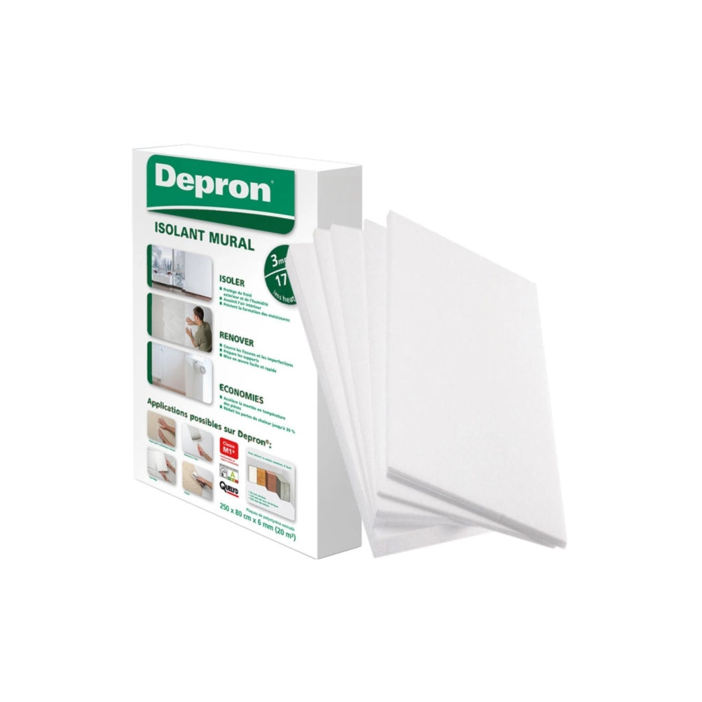 Pannello murale Isolante Depron 80x125cm spessore 3 mm confezione da 20 pannelli