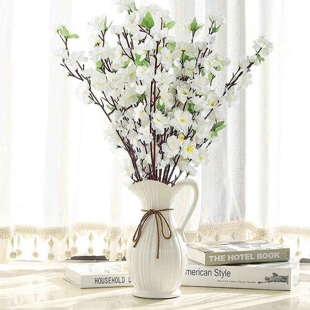 Trade Shop - Fiori Di Pesco Finti Artificiali Primavera Decorazione Interno Esterno 100 Cm -