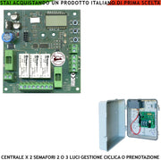Scheda Gestione 2 Semafori 2/3 Luci 230 V 50 Hz Alimentazione Periferiche 24 V 1,5 A Funzioni Ciclica o Prenotazione 2 Ingressi x Sensori Tempi da 3 a 240. Impianto Semaforico Condominio Rampa Garage