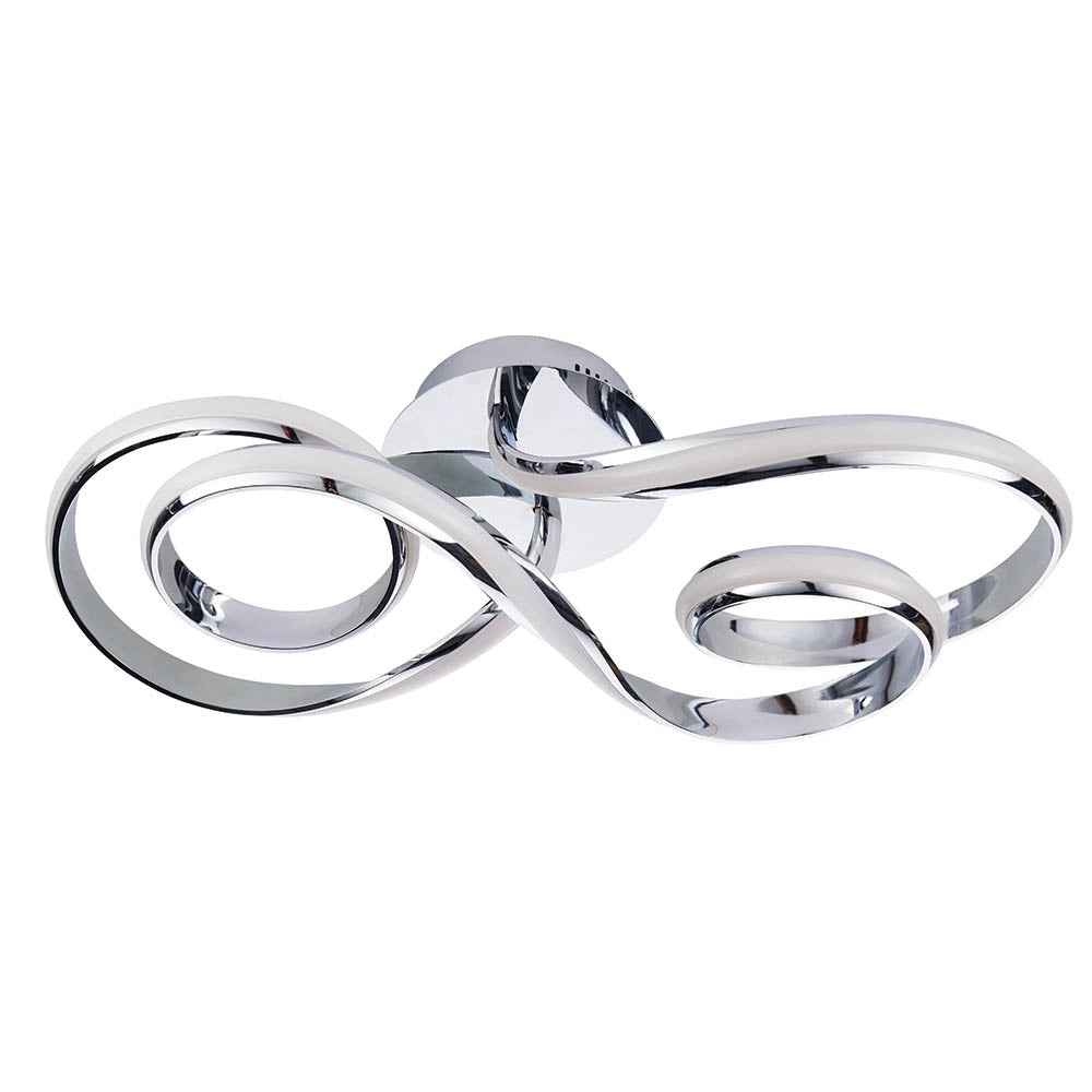 Plafoniera LED anello cromata 42W dimmerabile Endon Aria