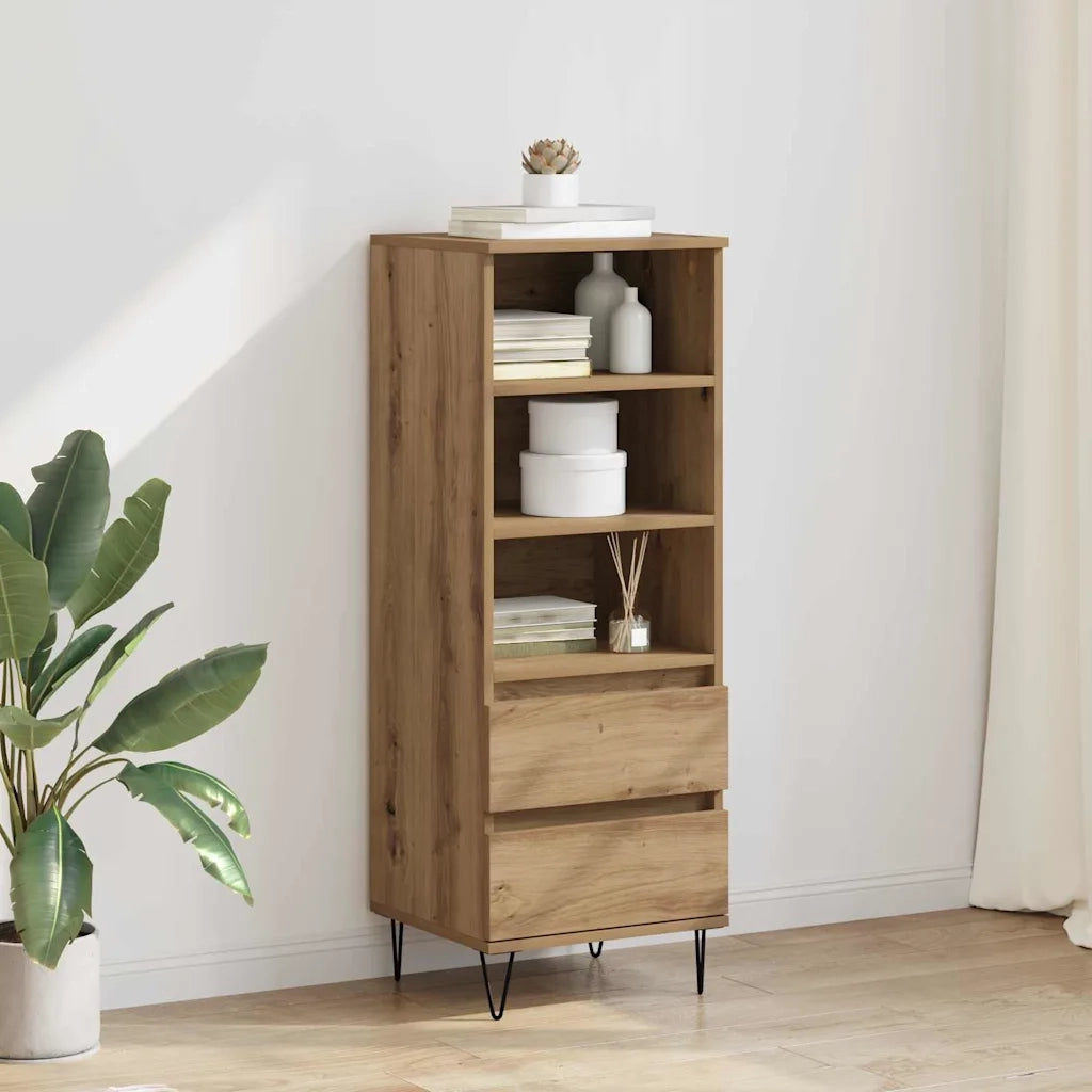 Credenza-Buffet-Armadio da cucina Rovere artigianale 40 x 36 x 110 cm Legno multistrato 894369