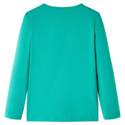 Maglietta Bambina Maniche Lunghe Verde Brillante 116 13581