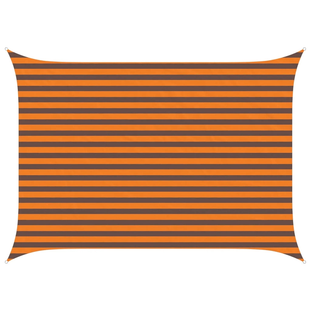 Vela da ombra solare-Telo Ombra-Vela Ombreggiante-Parasole a Vela Arancione e Marrone 3,5 x 2,5 m
