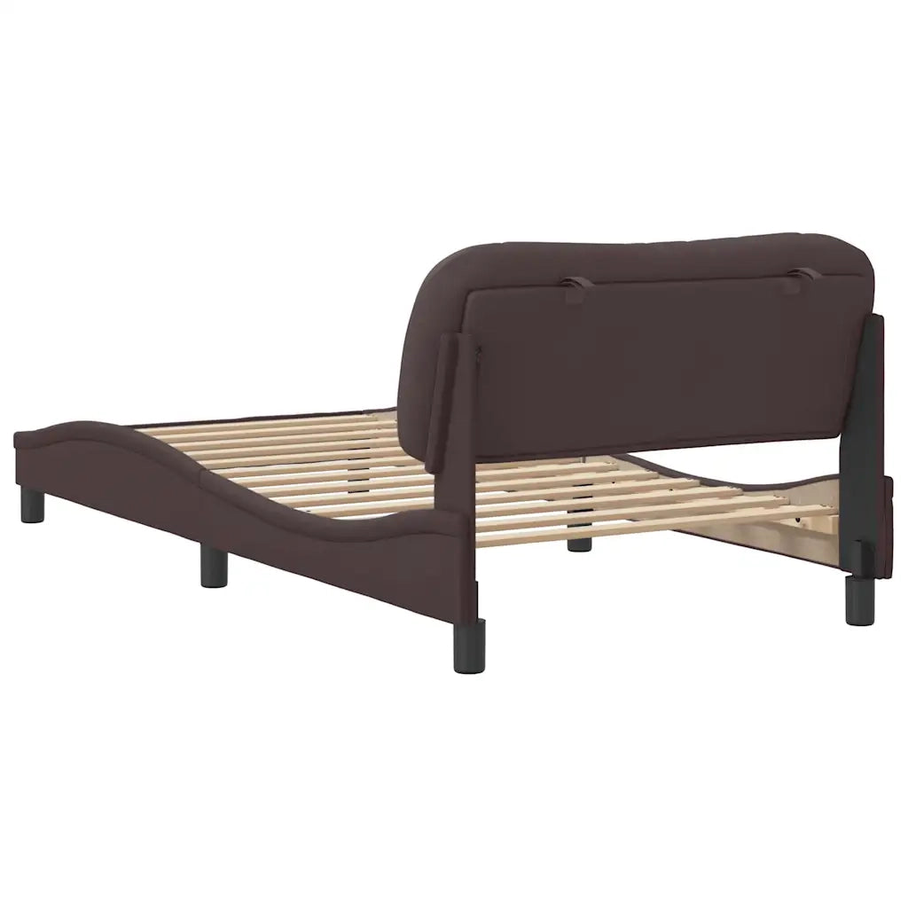Giroletto senza Materasso Hvar Marrone Scuro 100x200 cm Tessuto