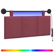 Testiera | Testata sospesa Con luce LED Rosso Vino Tessuto