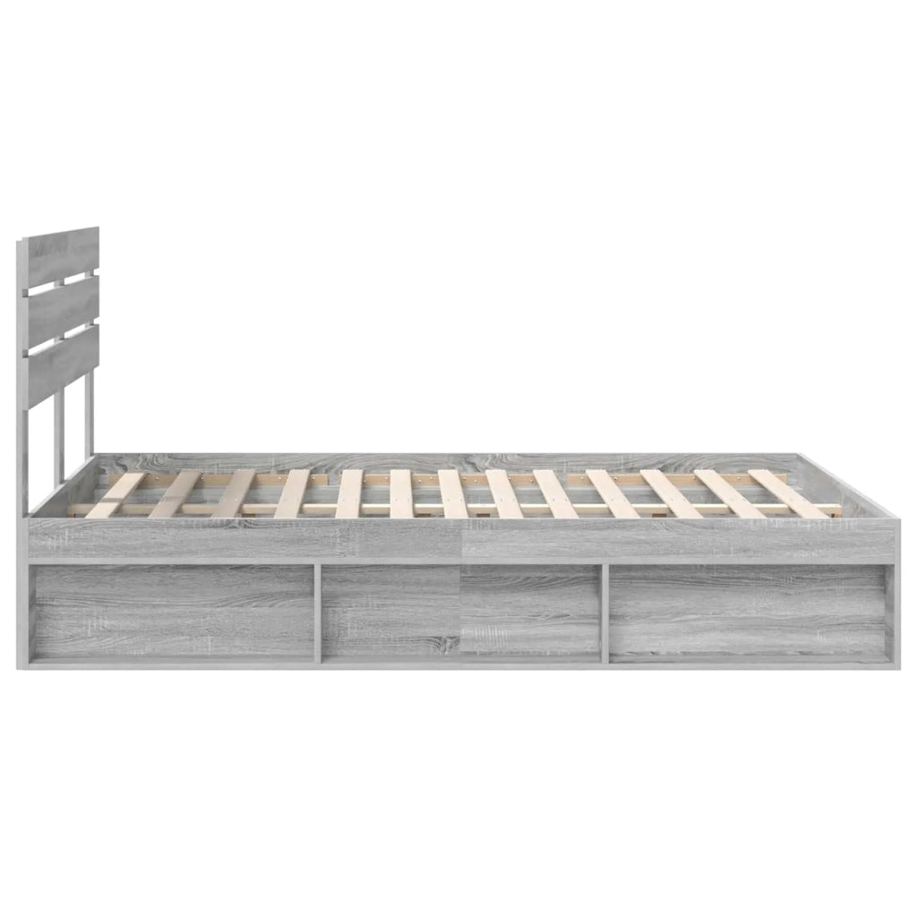 Struttura del letto Grigio Sonoma 160 x 200 cm Pino massello 3411396