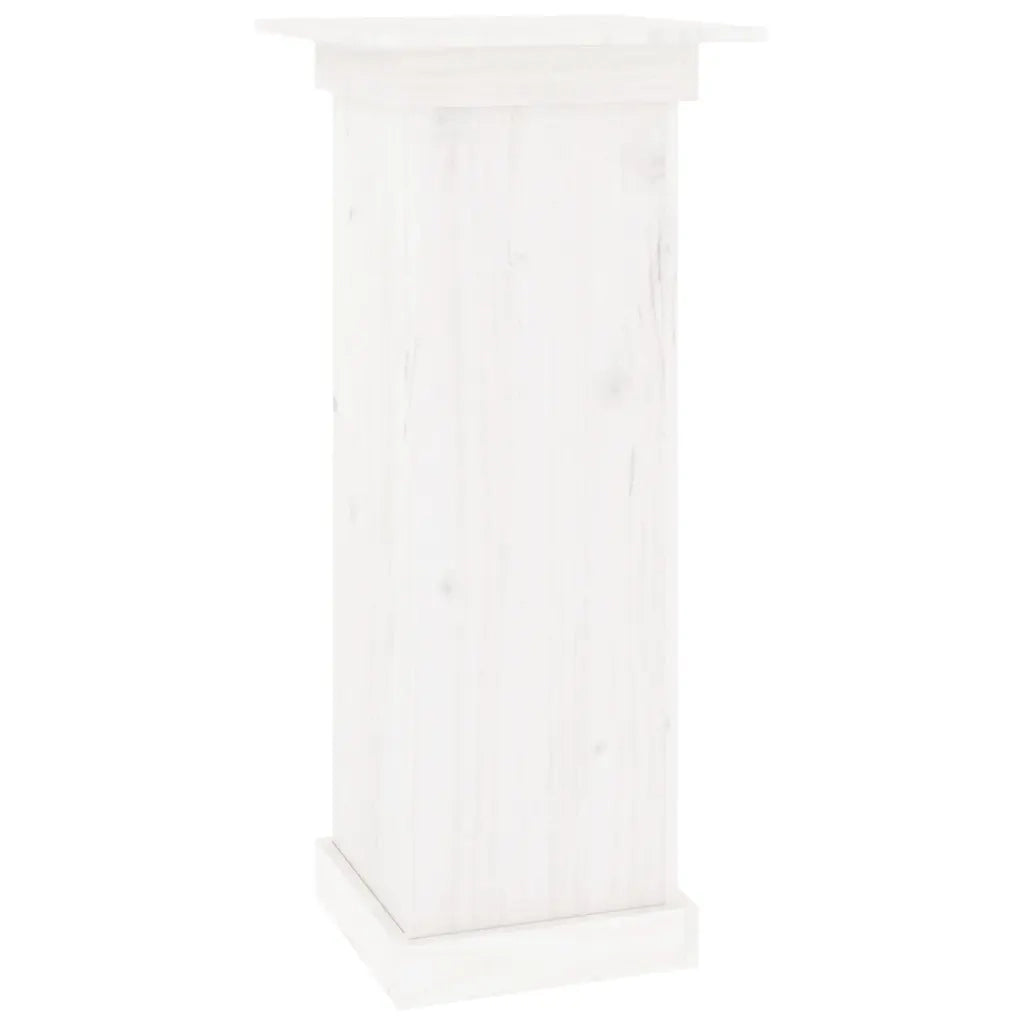 Supporto per Fiori Bianco 40x40x90 cm in Legno Massello di Pino