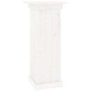 Supporto per Fiori Bianco 40x40x90 cm in Legno Massello di Pino