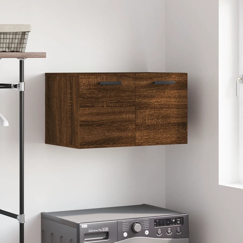 Armadietto a Muro | Mobile a Parete Rovere Marrone 60x36,5x35 cm Legno Multistrato