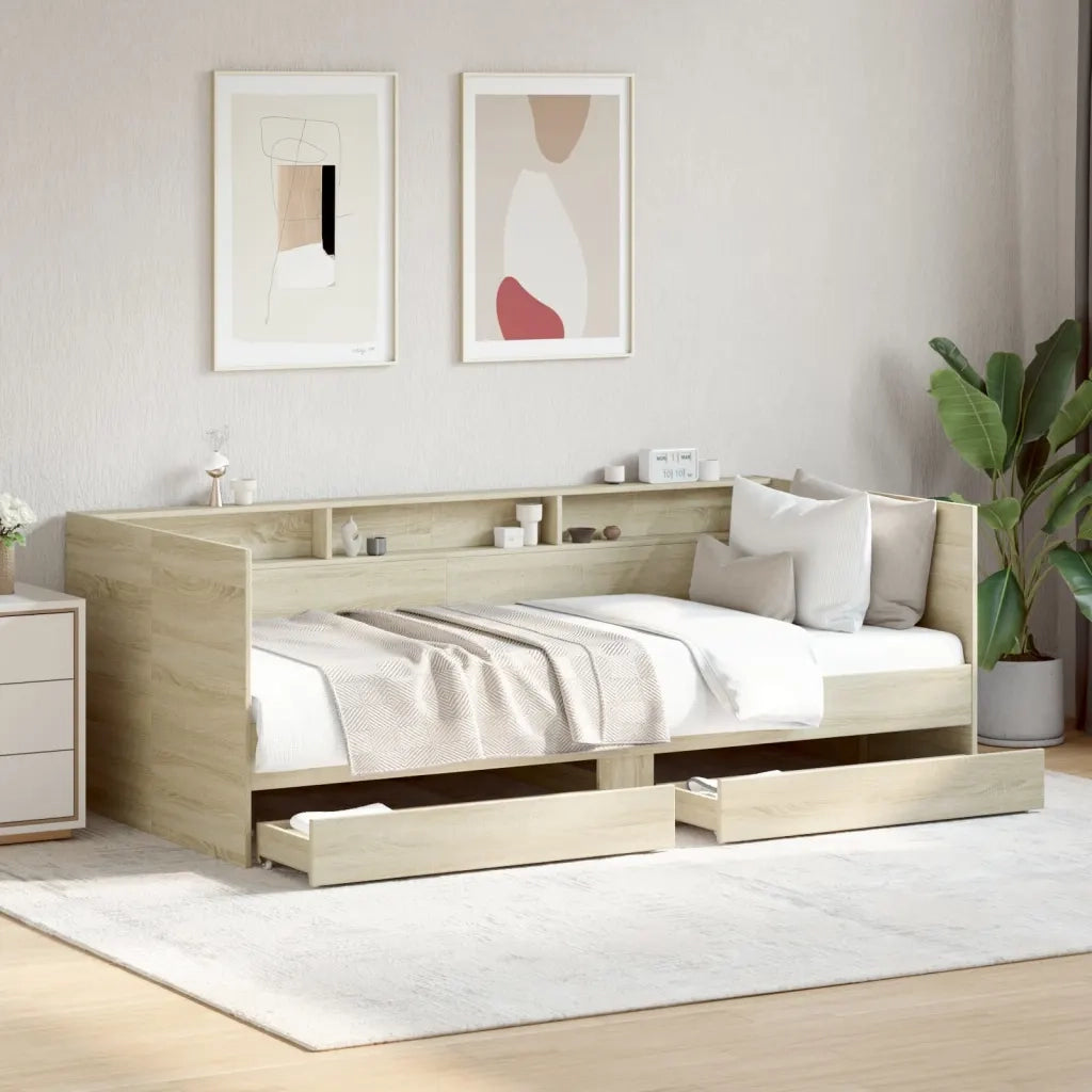 Divano Letto con Cassetti senza Materasso 75x190 cm